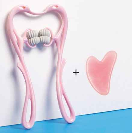 Masseur Nuque Manuel 6 Roues - Rouleau Massage Cervicales Portable