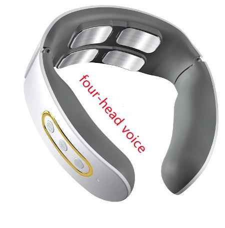 Masseur Cervical Électrique 4 Têtes - Impulsions TENS Infrarouge Chauffant