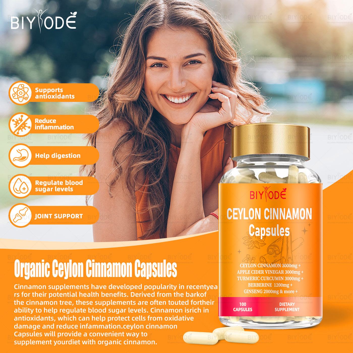 Jiabeikang Factory Ceylon Cinnamon Capsules OEM ODM Custom Herbal Extract Supplements Wholesale Ready Stock