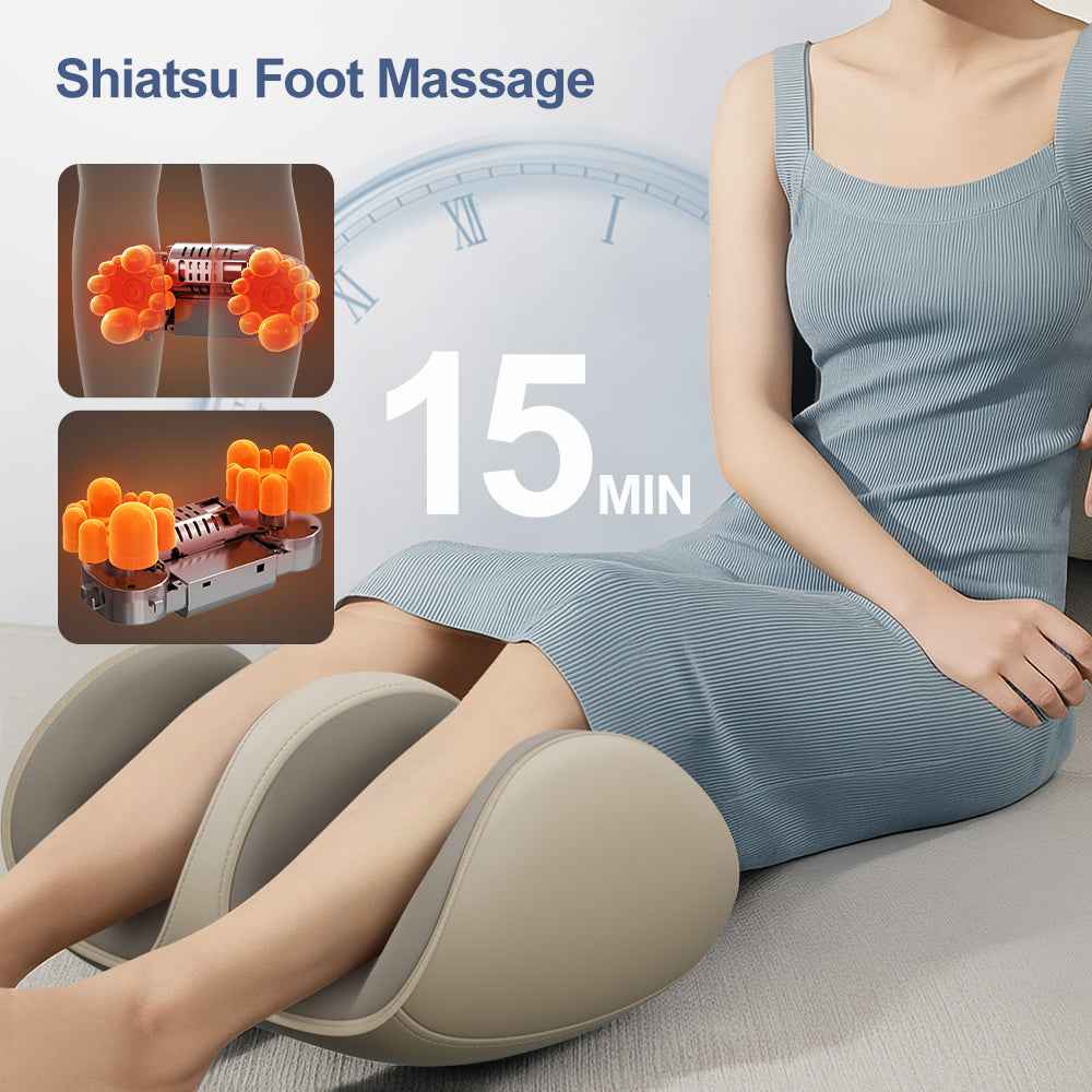 Masseur Pieds Shiatsu Chaleur - Soulage Pieds Mollets Jambes Bras