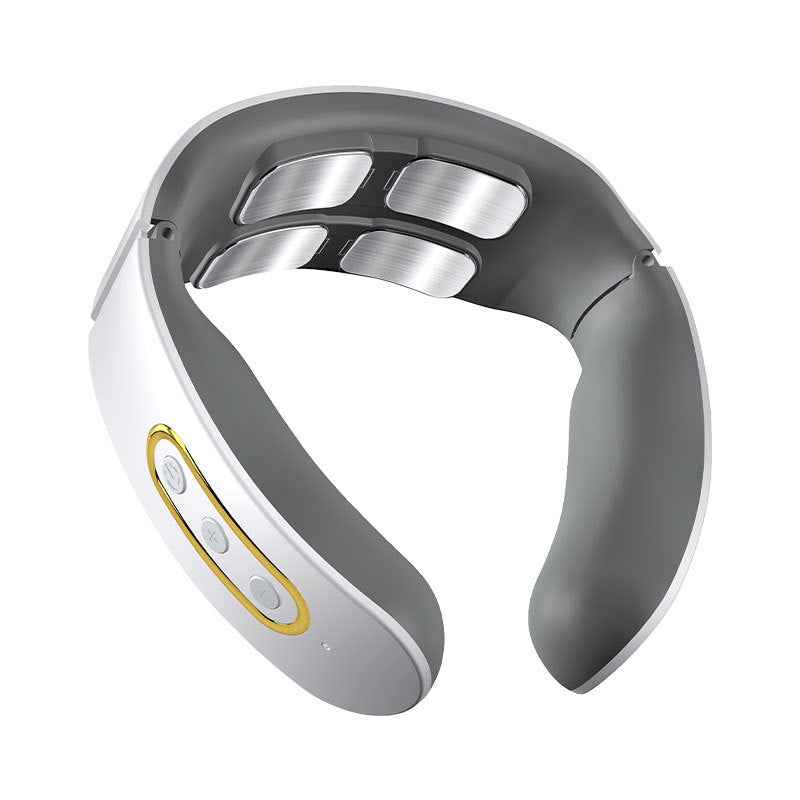 Masseur Cervical Électrique 4 Têtes - Impulsions TENS Infrarouge Chauffant