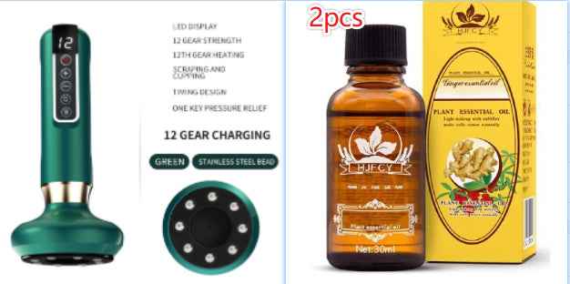 Ventouses Électriques Anti-Cellulite Gua Sha - Aspiration 12 Niveaux Chaleur