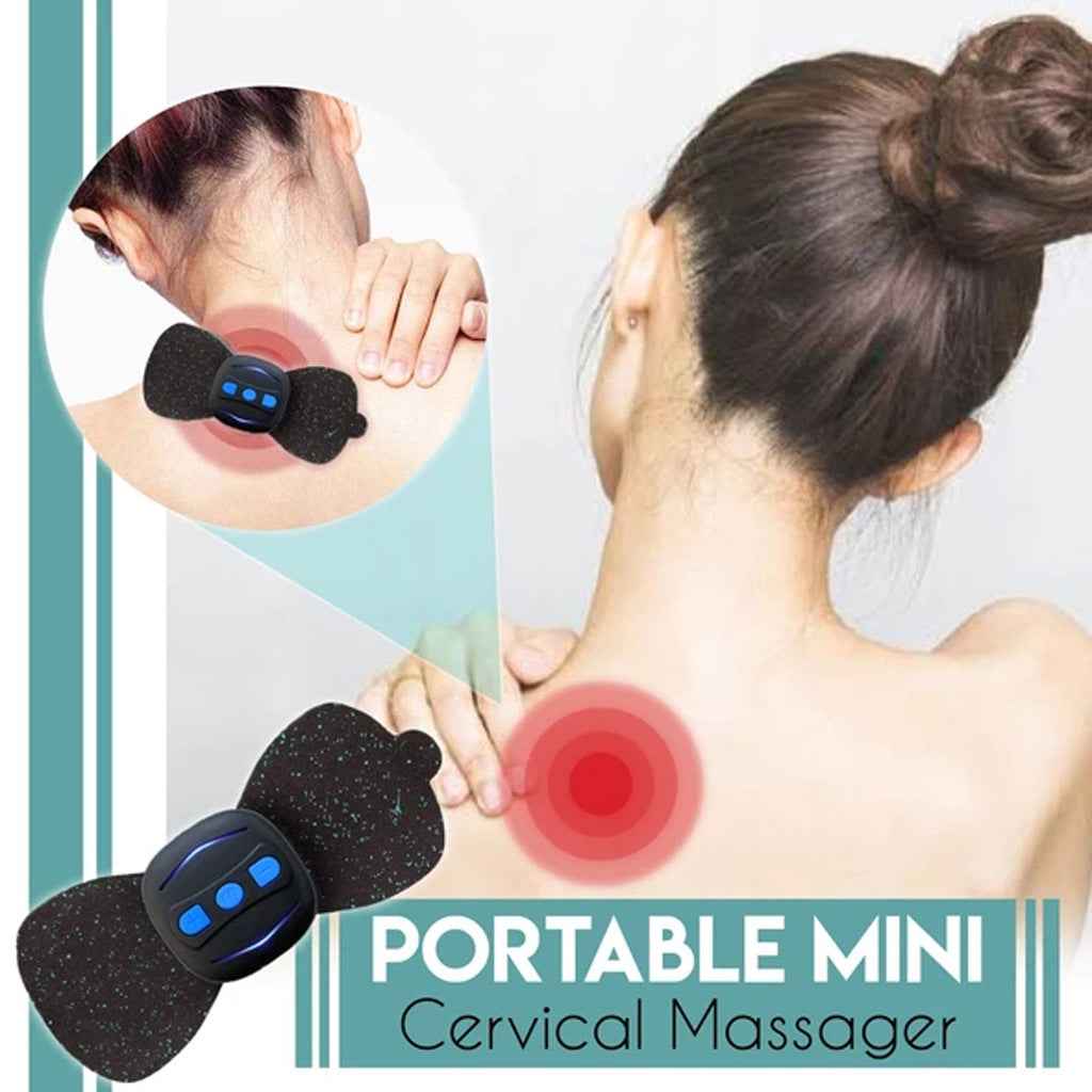 Mini Masseur Cervical Portable Rechargeable - Impulsions TENS 15 Niveaux