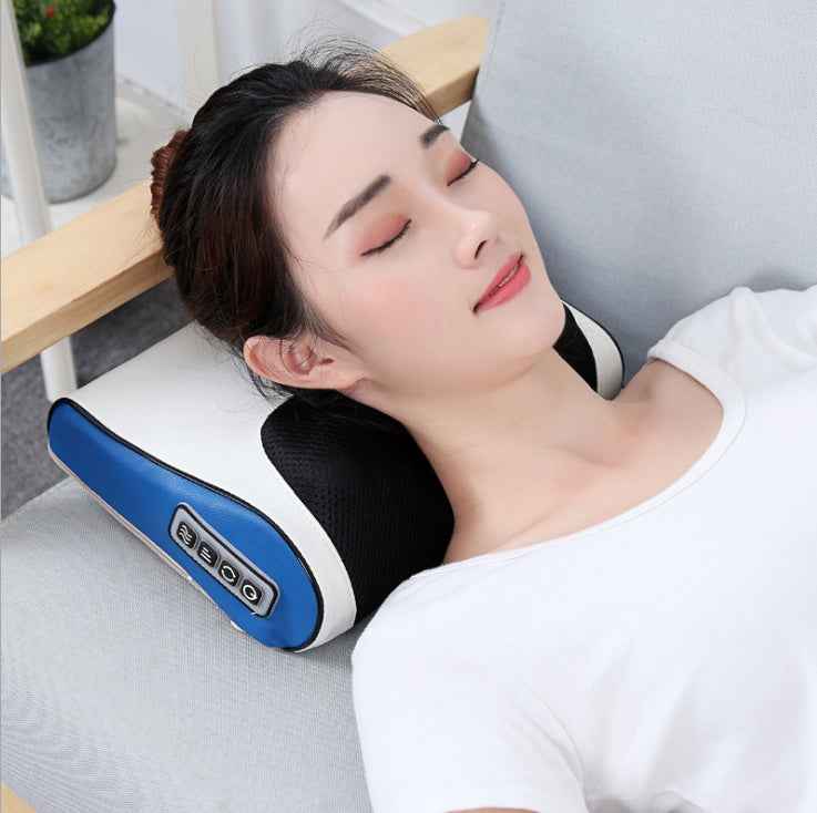 Coussin Massage Cervical Électrique - 16 Têtes Pétrissage Infrarouge