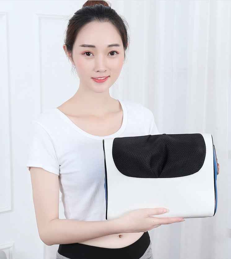 Coussin Massage Cervical Électrique - 16 Têtes Pétrissage Infrarouge