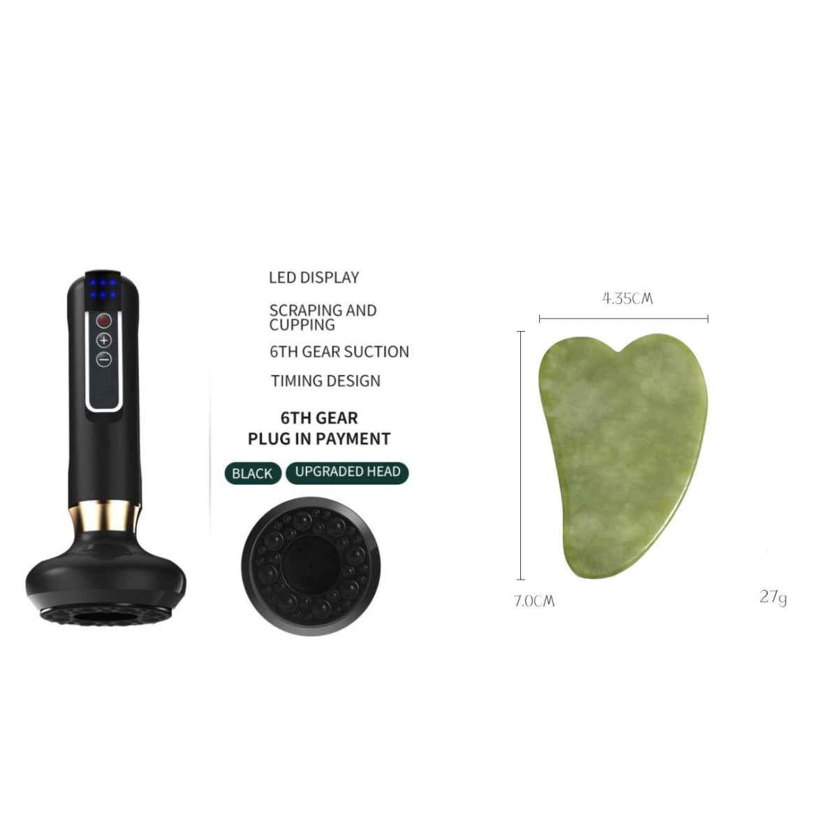 Ventouses Électriques Anti-Cellulite Gua Sha - Aspiration 12 Niveaux Chaleur