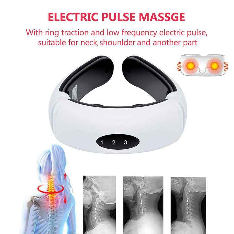 Masseur Épaules Nuque Multifonction - Impulsions Électriques 6 Modes