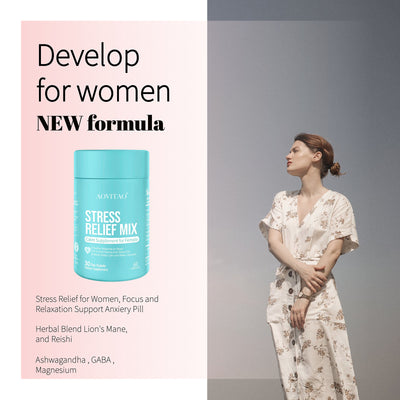 Ashwagandha For Women Supplement With L-Theanine Magnesium, Stress Relief, Focus And Relaxation Support Anxiery Pill