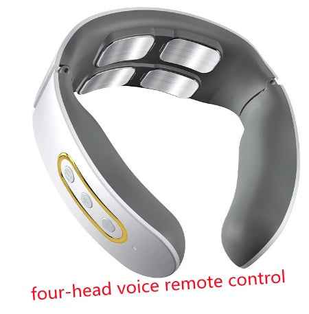 Masseur Cervical Électrique 4 Têtes - Impulsions TENS Infrarouge Chauffant