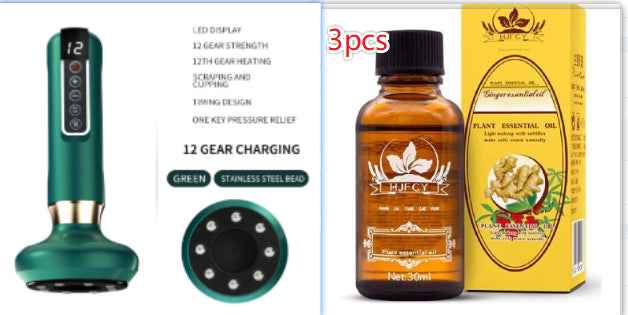 Ventouses Électriques Anti-Cellulite Gua Sha - Aspiration 12 Niveaux Chaleur