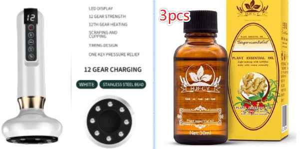 Ventouses Électriques Anti-Cellulite Gua Sha - Aspiration 12 Niveaux Chaleur