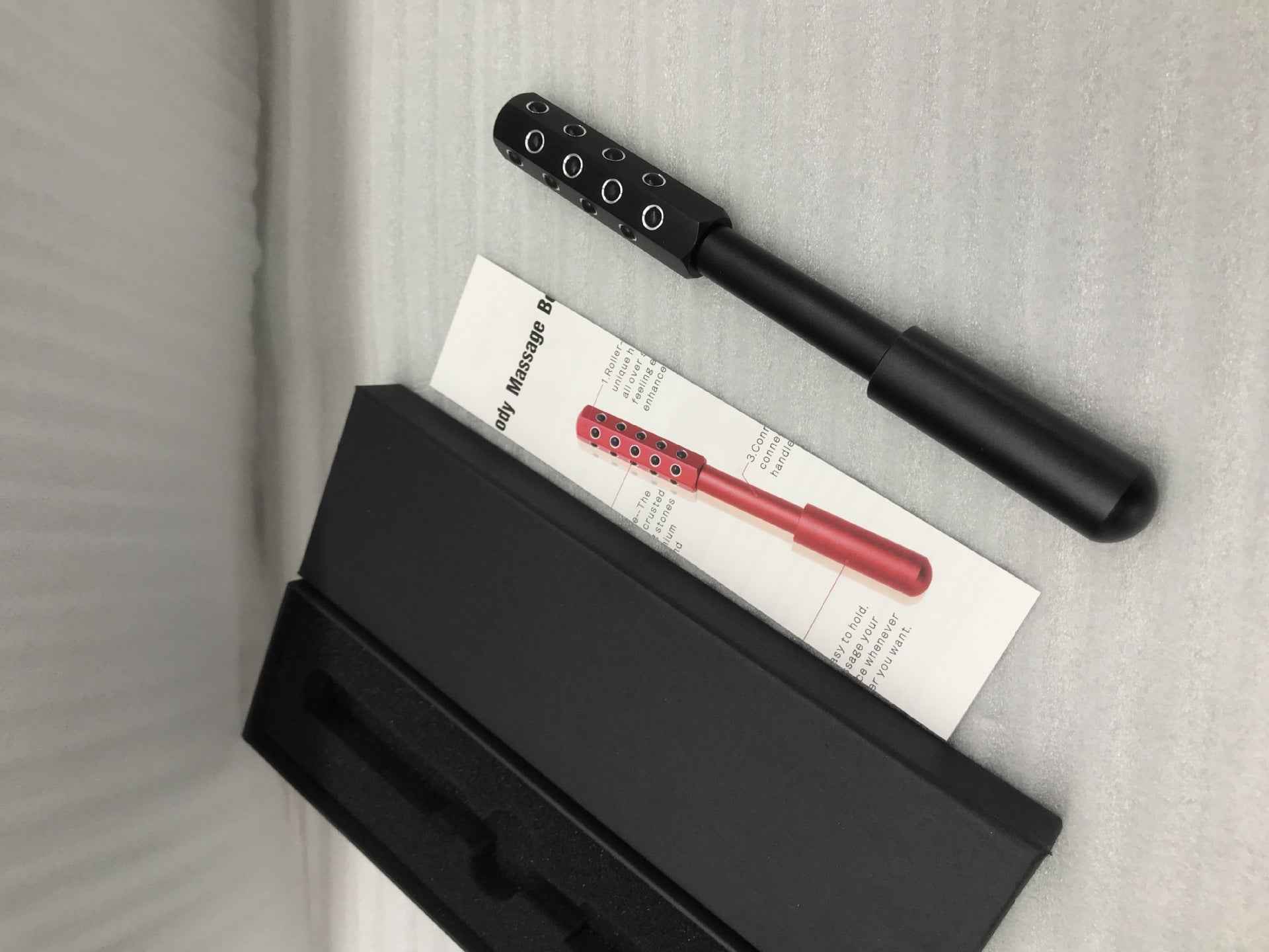 Bâton Beauté 30 Pierres Germanium - Rouleau Massage Visage Anti-Rides Lifting