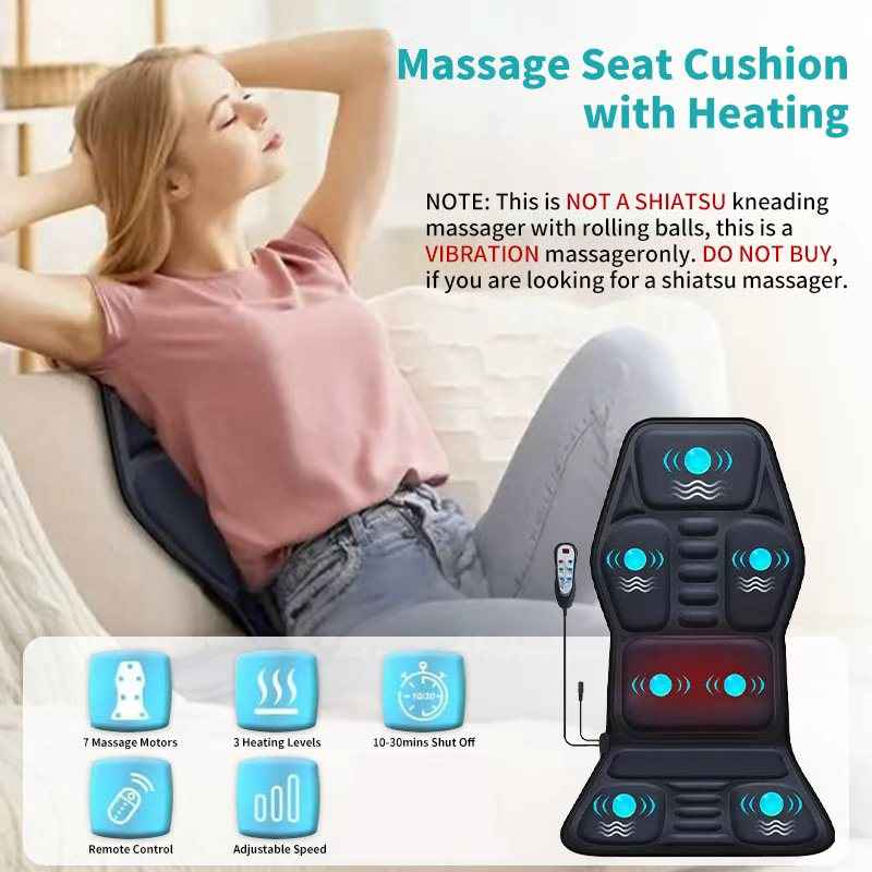Coussin Masseur Chaleur 9 Modes - Soulage Dos Nuque Épaules Jambes