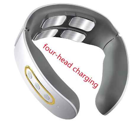 Masseur Cervical Électrique 4 Têtes - Impulsions TENS Infrarouge Chauffant