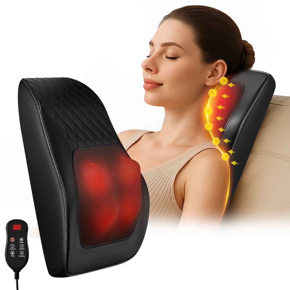 Coussin Masseur Nuque Chaleur 3 Vitesses - Vibrations Cervicales Voyage