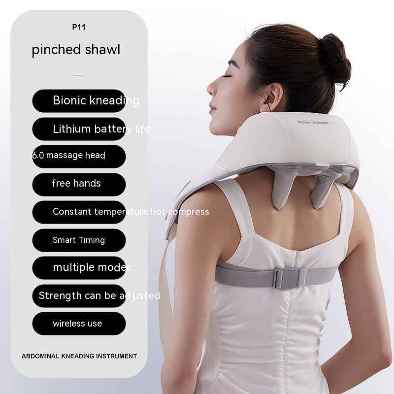 Masseur Épaules Nuque Clip Électrique - Pétrissage Chaleur Multi-Modes