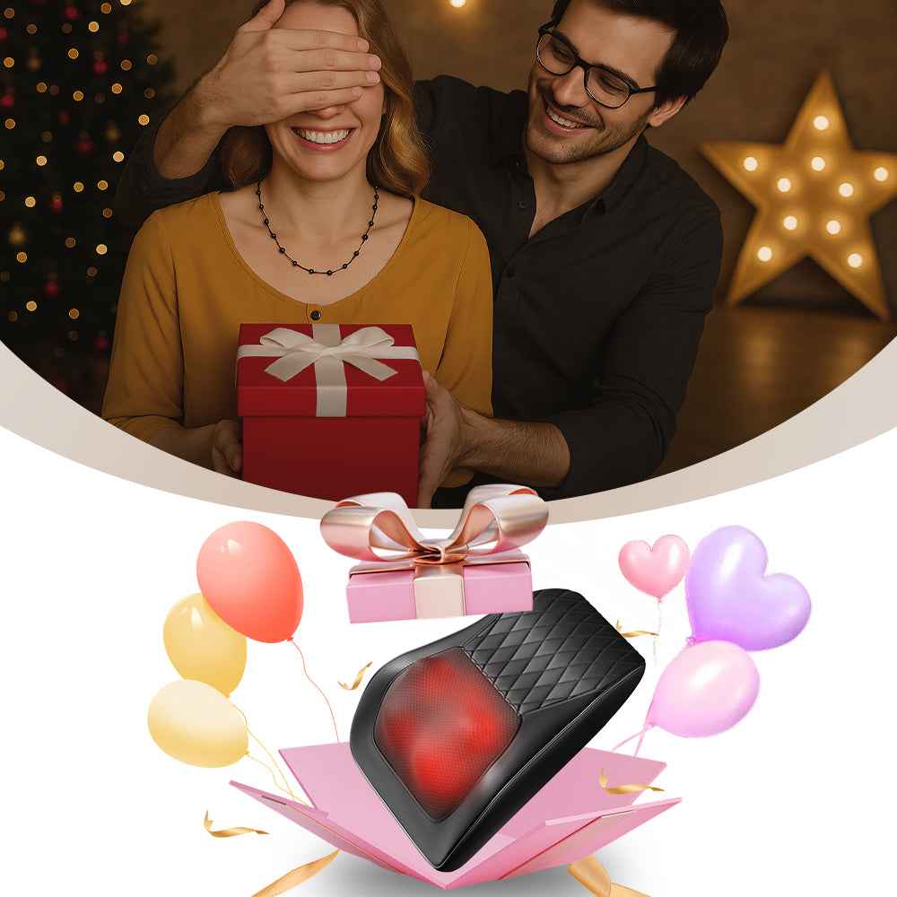 Coussin Masseur Nuque Chaleur 3 Vitesses - Vibrations Cervicales Voyage