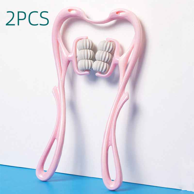 Masseur Nuque Manuel 6 Roues - Rouleau Massage Cervicales Portable