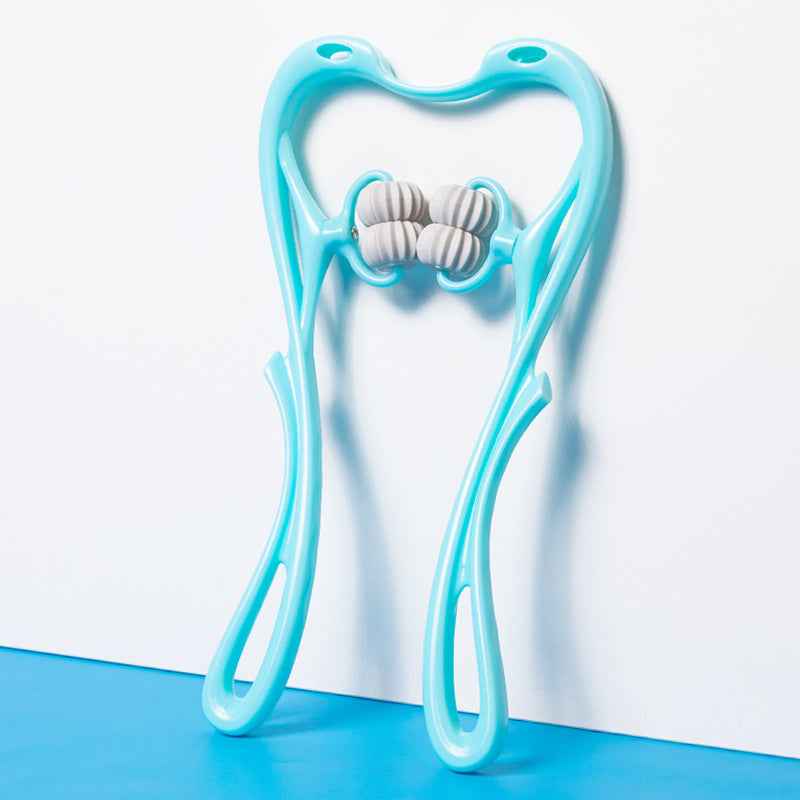 Masseur Nuque Manuel 6 Roues - Rouleau Massage Cervicales Portable