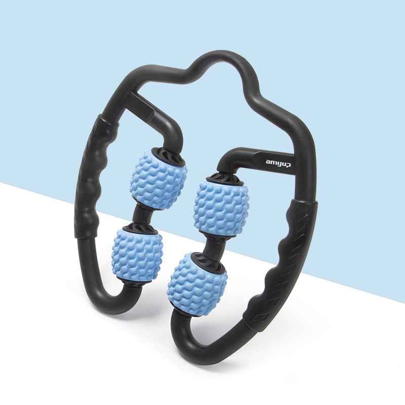 Rouleau Massage Musculaire 4 Roues - Relaxation Multi-Zones Corps