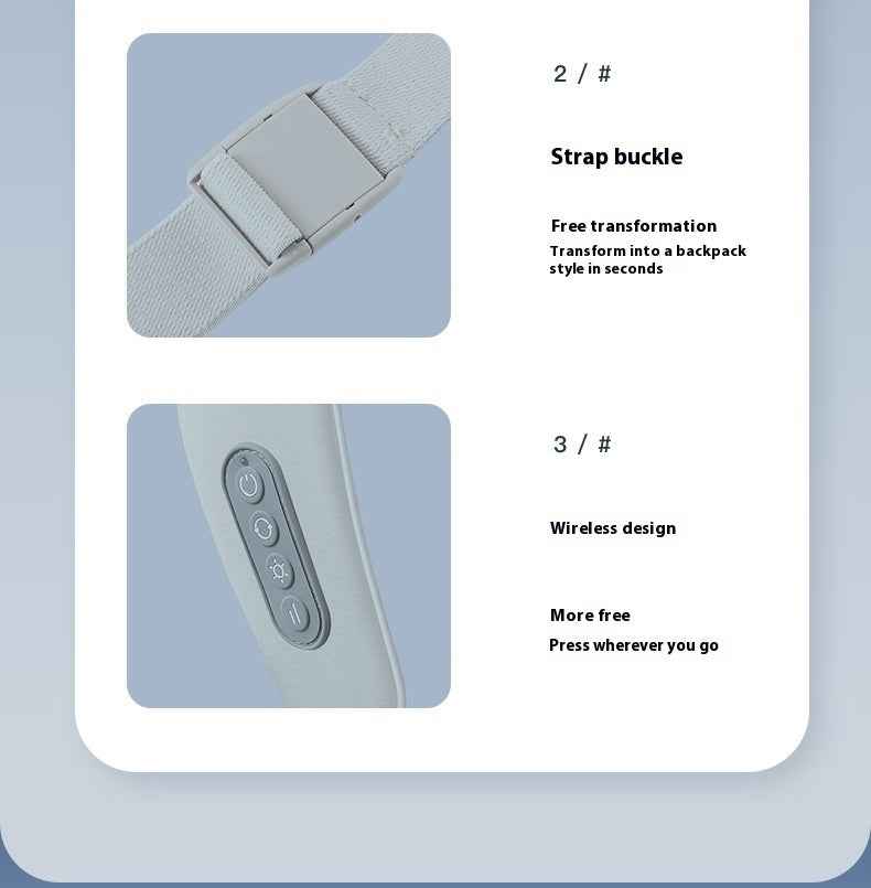 Masseur Multifonction 3 en 1 - Nuque Dos Taille Relaxation