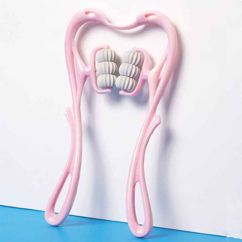 Masseur Nuque Manuel 6 Roues - Rouleau Massage Cervicales Portable